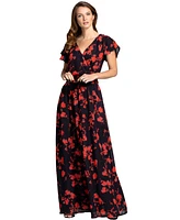 Hotsquash London Women's Chiffon Wrap Top Maxi Dress