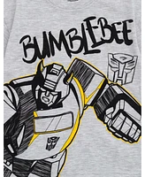 Transformers Boys Bumblebee Optimus Prime Graphic T-Shirt & Mesh Shorts Outfit Set to