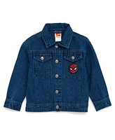 Marvel Boys Spider-Man Denim Jacket Toddler to Big Kid