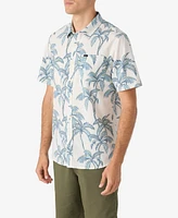 O'Neill Men's Trvlr Short Sleeve Printed Button-Front Performance Shirt