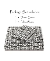 Chanasya Premium Mini Diamond Duvet Cover Set - Duvet Cover (68” x 90”) & 2 Pillow Shams (20” x 26”) - 3-Piece Set