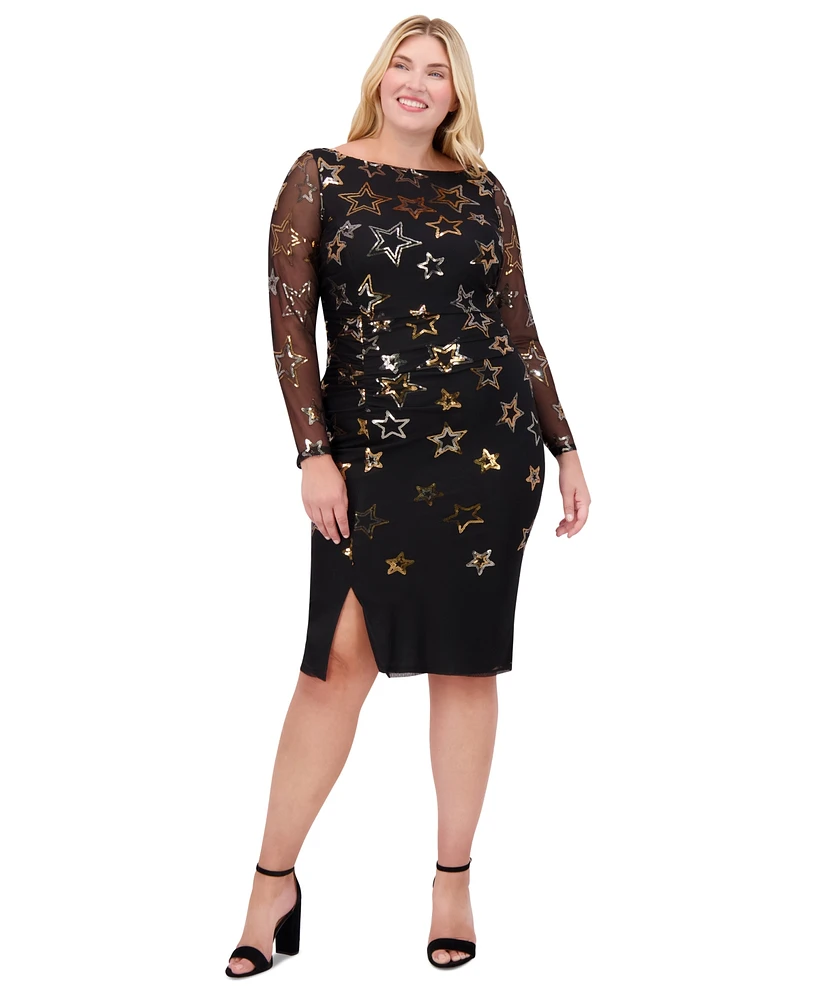 Vince Camuto Plus Sequined Bodycon Dress