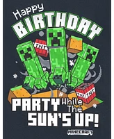 Minecraft Boys Creeper Birthday T-Shirt to (4 - 18-20)