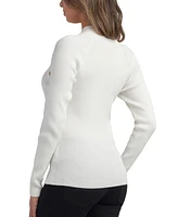 Bcx Juniors' Ribbed Mock Neck Sweater