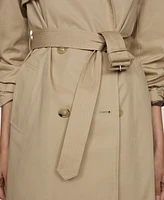 Mango Women's Belt Detail Classic Trench Coat