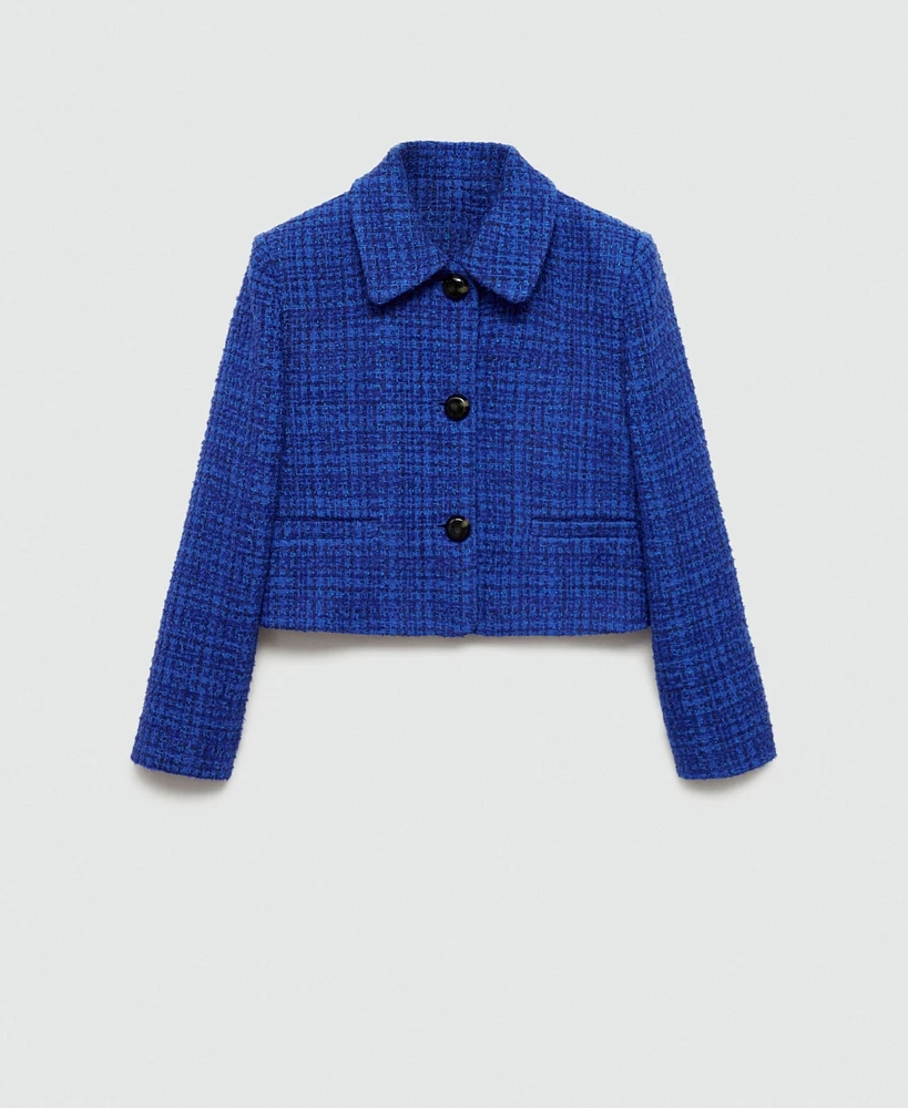 Mango Women's Buttons Detail Tweed Jacket