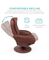 Best Choice Products Faux Leather Electric Massage Recliner Chair w/ Stool Ottoman, Remote Control, 5 Modes