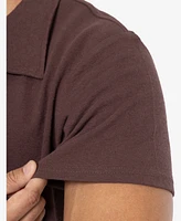Spring + Mercer Men's Camp Collar Casual Short Sleeve Button-Up Shirt