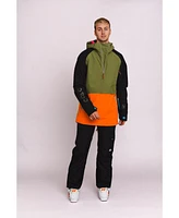 Oosc Men's Snow Park Overhead Jacket - Orange & Khaki