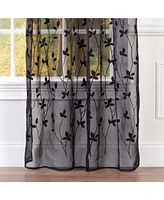 Chanasya Premium Embroidered Vine Curtains - Sheer for Living Room, Bedroom, Kitchen 52" x 84" White, 2 Panels