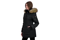 Hfx Women's Midweight Quilted Winter Puffer Galaxy Jacket