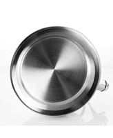 MegaChef 2.7 Quart Stovetop Whistling Kettle in Brushed Silver