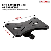 5 Core Speaker Stand Tripod Tall Adjustable 72 Inch Dj Studio Monitor Stands Pole Mount - Orange