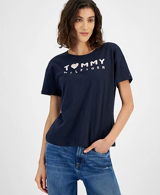 Tommy Hilfiger Women's Boxy Logo-Graphic Cotton T-Shirt