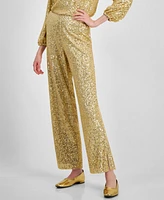 Jm Collection Women's Sequined Pull-On Pants, Created for Macy's