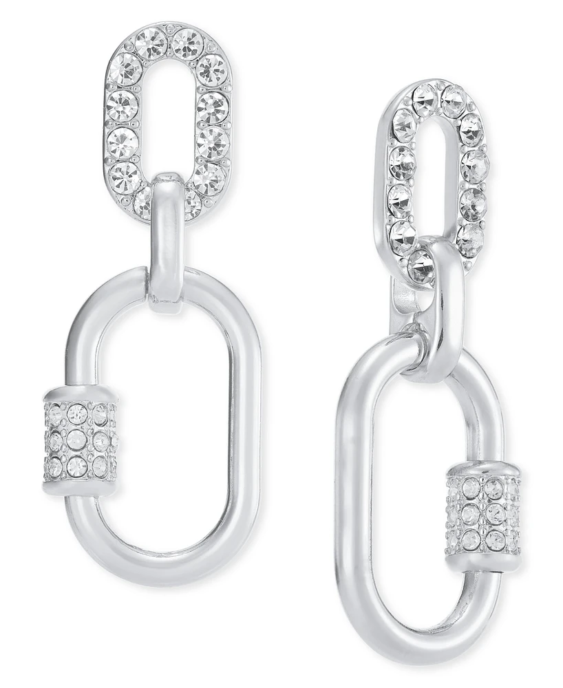 I.n.c. International Concepts Pave Chain Link Double Drop Earrings, Created for Macy's