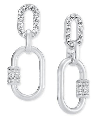 I.n.c. International Concepts Pave Chain Link Double Drop Earrings, Created for Macy's