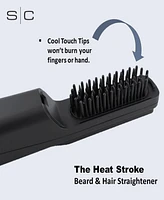 StyleCraft Professional Heat Stroke Rechargeable Cordless Beard and Styling Hot Hair Brush with Cool Touch Tips