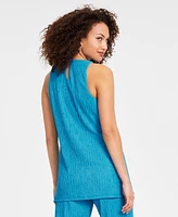 Bar Iii Women's Textured Sleeveless Crewneck Tunic, Created for Macy's