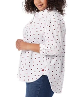 Gloria Vanderbilt Plus Amanda Polka-Dot Shirt