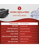 Victoria Cast Iron Tortilla Press 6.5 In Seasoned