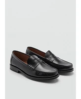 Mango Men's Aged-Leather Loafers