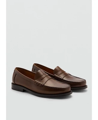 Mango Men's Aged-Leather Loafers