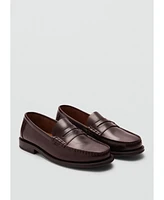 Mango Men's Aged-Leather Loafers