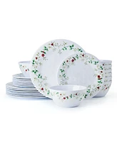 Winterberry Melamine 24 Pc. Dinnerware Set, Service for 8