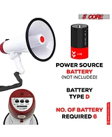 5Core Megaphone Bullhorn Speaker 50W Bull Horn Cheer Megafono 300 Meter