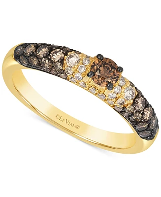 Le Vian Ombre Chocolate Diamond, Chocolate Ombre Diamond & Nude Diamond Ring (3/4 ct. t.w.) in 14k Gold