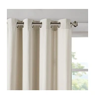 Madison Park Englewood Solid Piece Dyed Grommet Top Curtain Panel, 50"W x 84"L