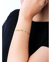 Devata Butterfly Chain Bracelet in 14K Gold, 6.5 inches adj to 7.5 inches, approx. 3 grams