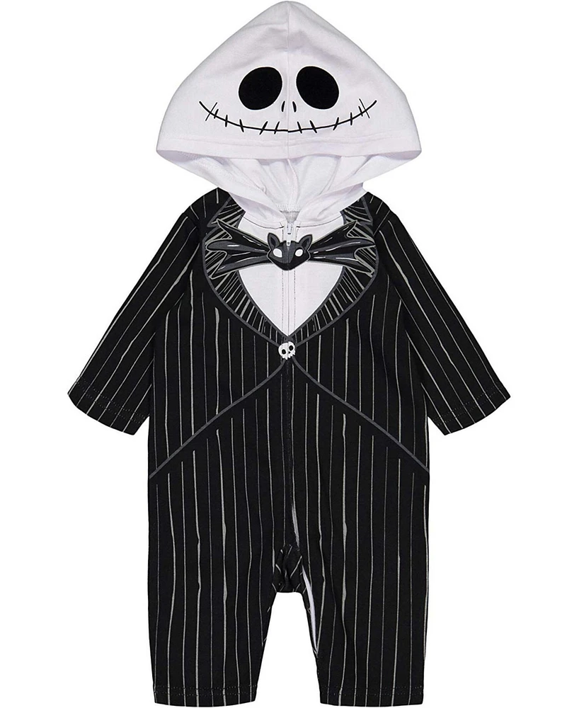 Disney Boys Nightmare Before Christmas Jack Skellington Zip Up Coverall Newborn to