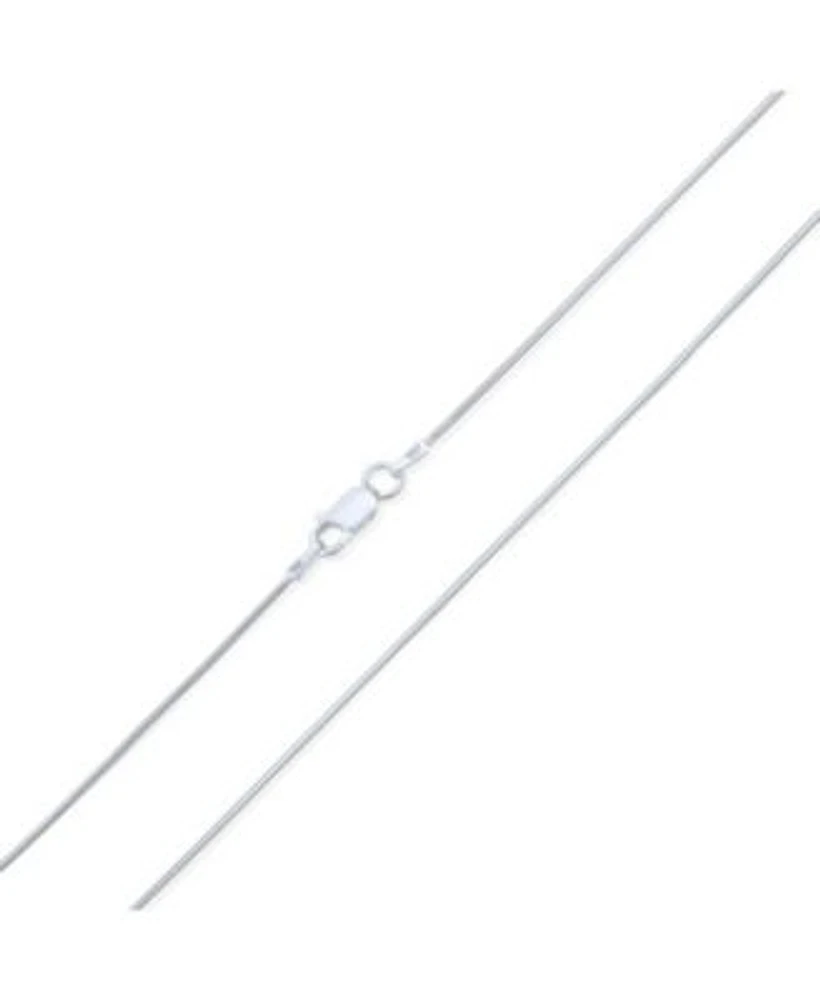 Bling Jewelry Flexible Strong 1.25MM .925 Sterling Silver Magic 8-Sided Snake Chain Necklace Men