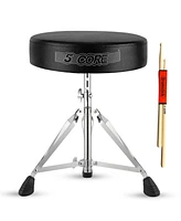 5 Core Drum Throne Padded Adjustable Guitar Stool Drummer Seat for Adults & Kids