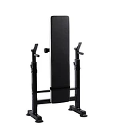 BalanceFrom Fitness Adjustable Strength Training Workout Station, Black & White