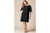 Kiyonna Plus Manhattan Shift Dress with Tie Sleeves