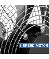 Vie Air 12 Inch High Velocity Dual Speed Retro Metal Drum Fan