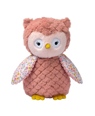 Lambs & Ivy Little Garden Textured Floral Plush Owl Stuffed Animal Toy - Twiggy