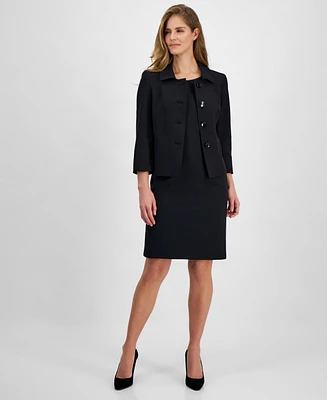 Le Suit Women's Seamed Dress Suit, Regular & Petite