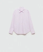 Mango Women's Striped Cotton Shirt