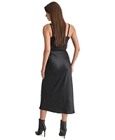 Dkny Jeans Women's Rhinestone Midi Slip Skirt