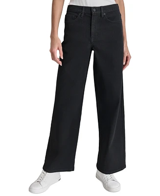 Dkny Jeans Women's High-Rise Wide-Leg