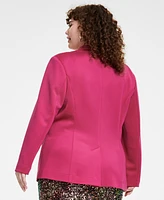 Bar Iii Trendy Plus Scuba-Knit Blazer, Created for Macy's