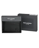 Club Rochelier Men's Slim Wallet with Zippered Pocket