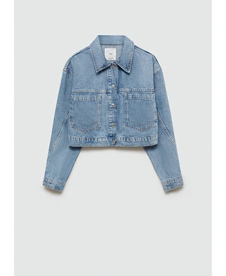 Mango Women's Pocketed Denim Jacket