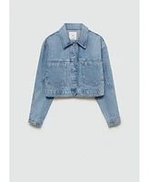 Mango Women's Pocketed Denim Jacket