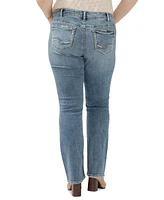 Silver Jeans Co. Plus Size Elyse Mid-Rise Comfort-Fit Slim Bootcut Jeans