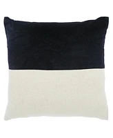 Ihi Home Velvet Linen Zipper Pillow, 20"Sq